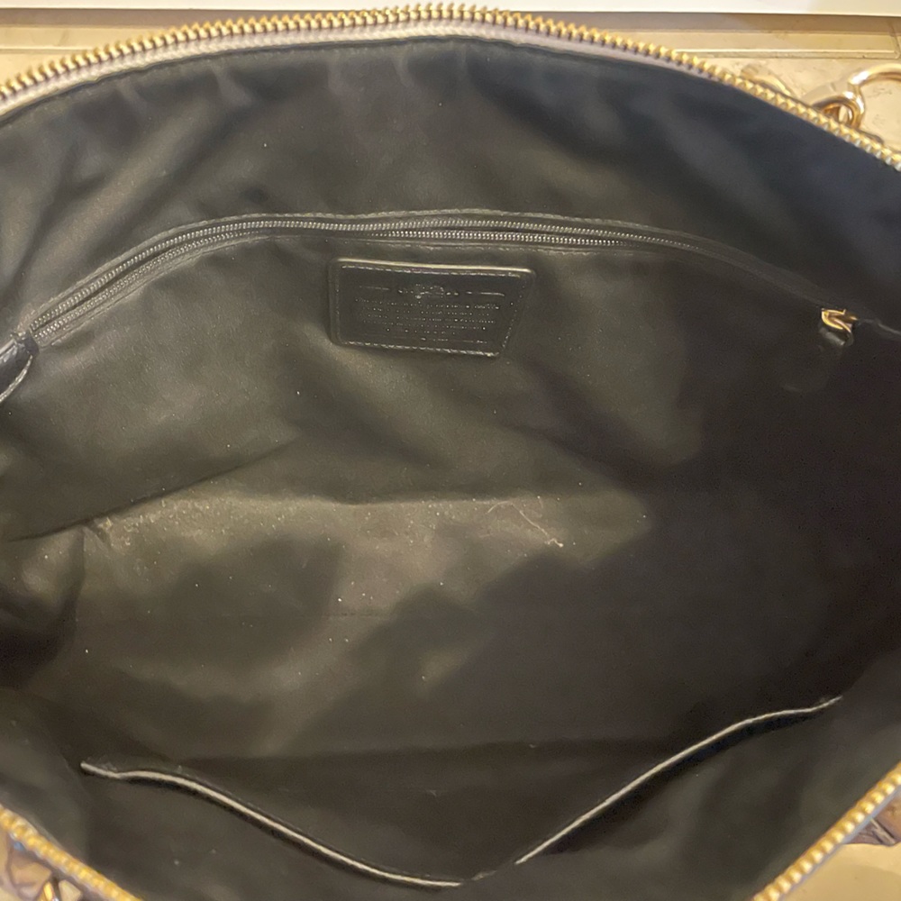 Coach Large Black And Cream Python Bag - image 3